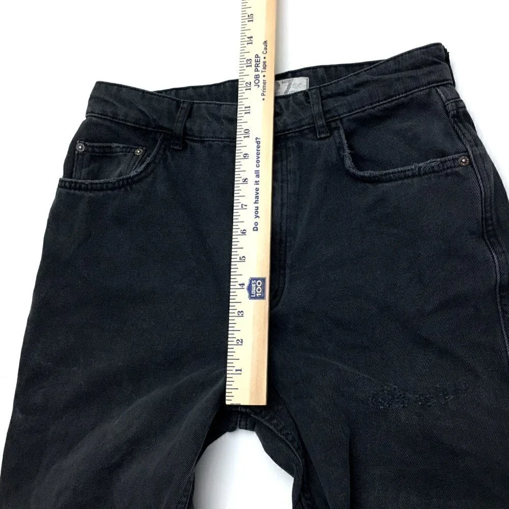 Free People We The Free Faded Black High Rise Jeans Distressed size 27